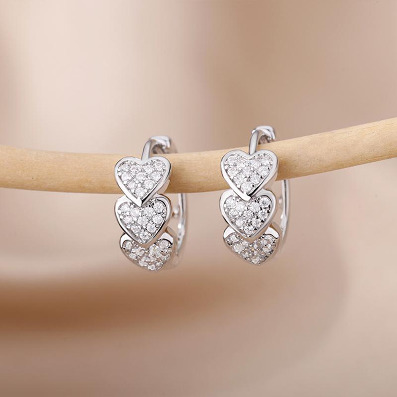 Boucles d'oreilles créoles esthétiques en acier inoxydable zircon pour femmes Boucles d'oreilles punk couleur cuivre Goth Piercing Boucles d'oreilles zircon pour femmes 2024