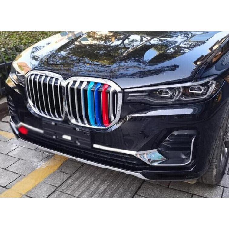 For BMW X7 2019-2021 Three M-Color Front Center Mesh Grille Grill Strip Cover 3p