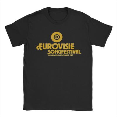 Eurovision Song Contest 1980 T Shirts Men Cotton Vintage T-Shirt O Neck  Tee Shirt Short Sleeve Clothes Summer