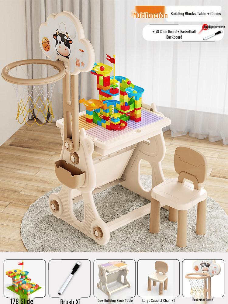 2026 New Model: Children's Educational Building Block Table, Multifunctional Puzzle Game for Ages 3-6