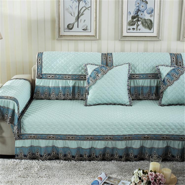 European-Style Non-Slip Linen Skirt Fabric Four Seasons Universal Sofa Summer Cushion Sofa Cover All Wrapped Cover
