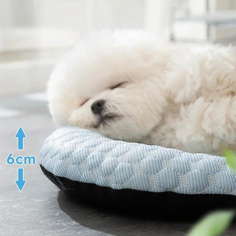 1PC Summer Cooling Pet Cat Bed Cushion Ice Pad Dog Sleeping Cloud Shape Mat for Puppy Dogs Pet Kennel Top Quality Cool Blue Mat