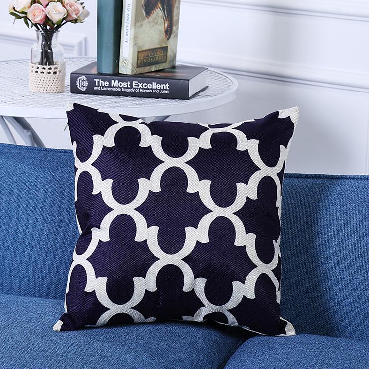 Living Room Leisure Comfortable Linen Hug Pillow Cover Waist Sofa Pillow Back Cushion