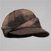 Autumn and winter mother elegant temperament woolen ear cap women retro painter hat plaid cap showing small face