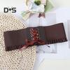 Corset Waist Belt for Women Lace Up Tied Waspie Elastic Wide Belt for Dresses Halloween Pirate Costume Accessory