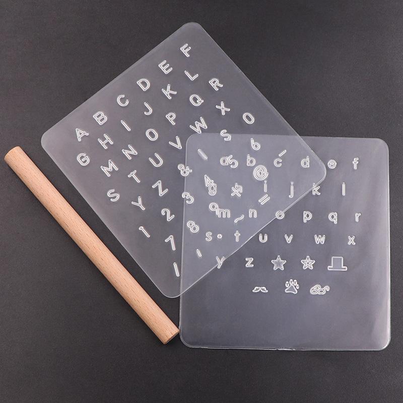 3 Piece Set Craft Leather Stamping Board Letter Number Engraved Emboss Pattern Hand-knocked Stamper Mold DIY Leathercarft Tool