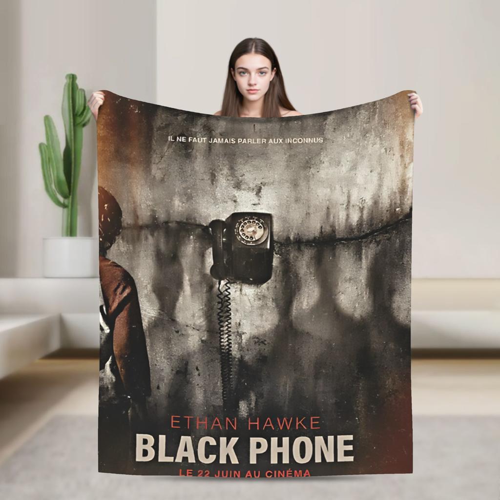The Black Phone Horror Movie Blankets Decorative Flannel Throw Blanket For Home Decor Soft Warm Design Quality Bedspread Gift