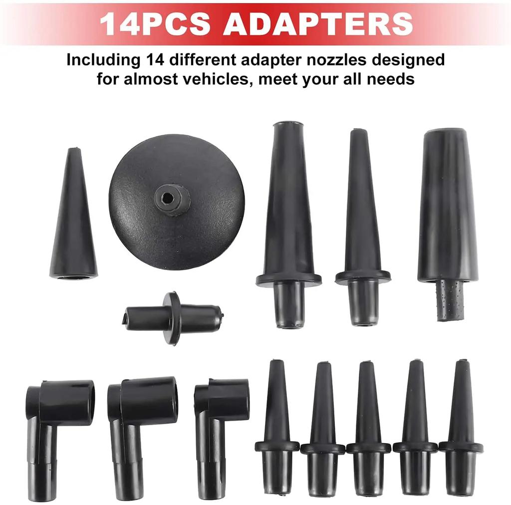 23-teiliges Hand-Vakuumpumpe-Tester-Set mit Manometer und Bremsenentlüfter-Kit für Automobile Auto-Diagnosewerkzeug