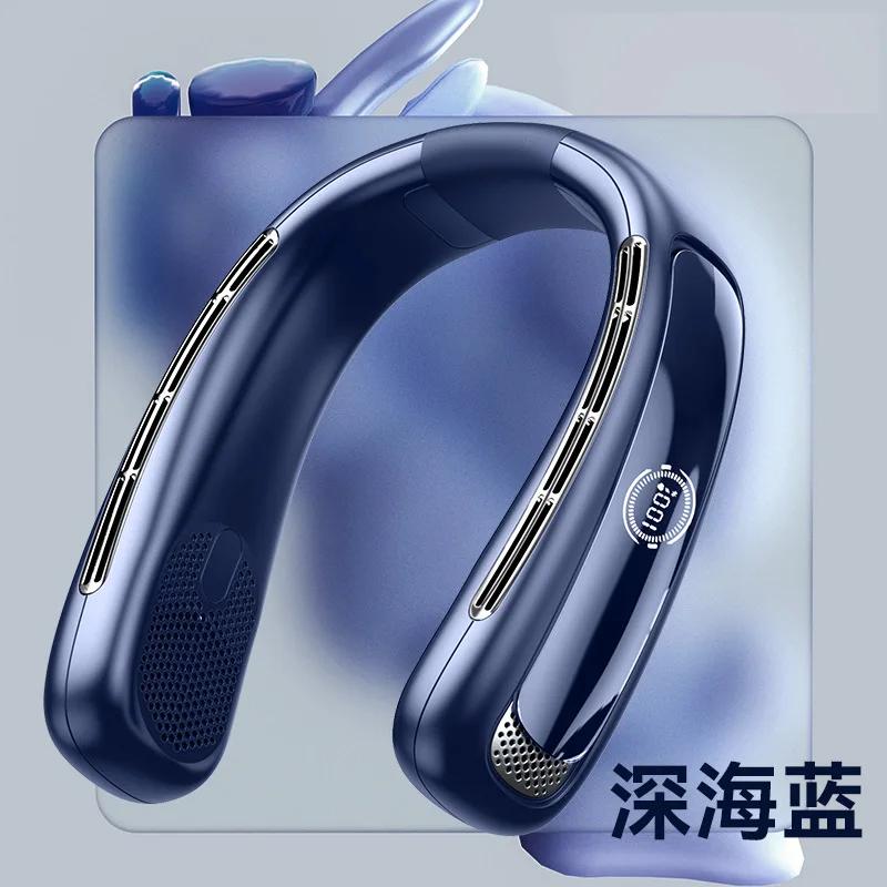 DurableBladeless Neck Fan Usb Mini Portable Charging Digital Display Outdoor Cooling Small Fan