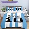 3PC Custom Name Argentina Football Jersey Bedding Set Printed Bedding Set Duvet Cover Closure Includes 1 Duvet Cover & 75 Pillowcases for Bedroom