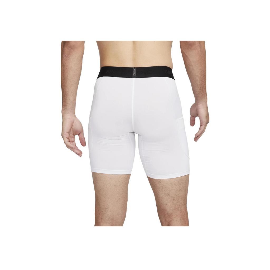 Nike Pro Logo Print Comfortable Elastic Slim Fit Sports Shorts Men shorts White FB7963-100