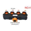 Drip Irrigation 4-Way Garden Tap Water Splitter Water Pipe 4 way Splitter Irrigation Valve Quick Connector Female 1/2 "3/4" 1"