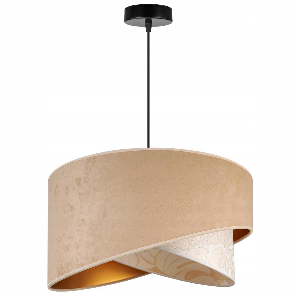 CEILING HANGING LAMP, SLANT LAMPSHADE, LEAVES, 45 Cm