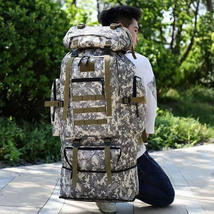 100L Expandable Mountaineering Backpack - Waterproof, Breathable Hiking Rucksack for Men & Women