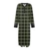 Women's Nightgown Fashion Printed Long Housecoat V Neck Pajamas With Pockets Dress