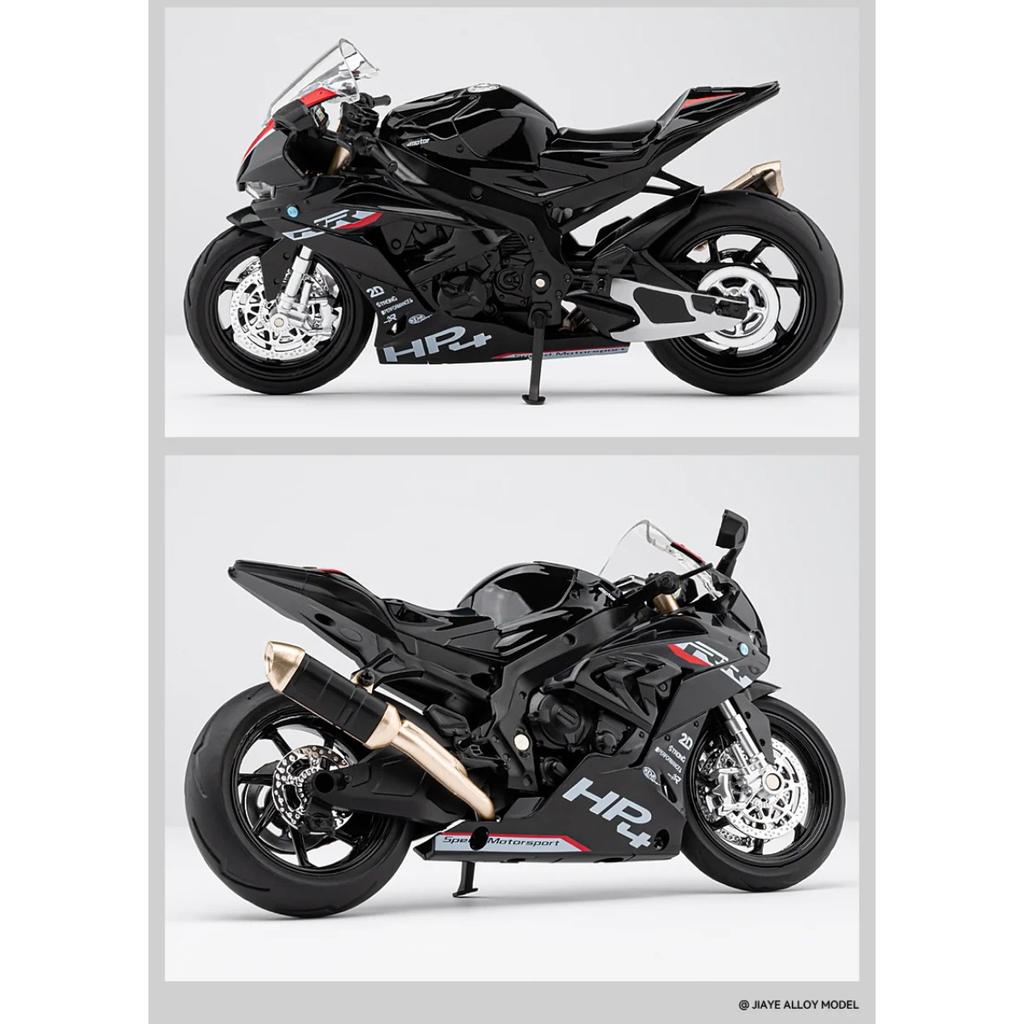 1/12 BMW S1000RR HP4 Race Alloy Top Luxury Sports Motorcycle Model Diecast Metal Road Racing Motorcycle Model Sound Light Kids Gifts