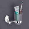 Grade Stainless Steel Tumbler Holder Stand with Space for Toothbrush/Bathroom Accessories - Oreva (Chrome)