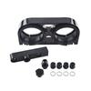 WLR - Twin Fuel Pump Bracket Billet Aluminium Assembly OUTLET Manifold In Black for 044 fuel pump With PQY Logo