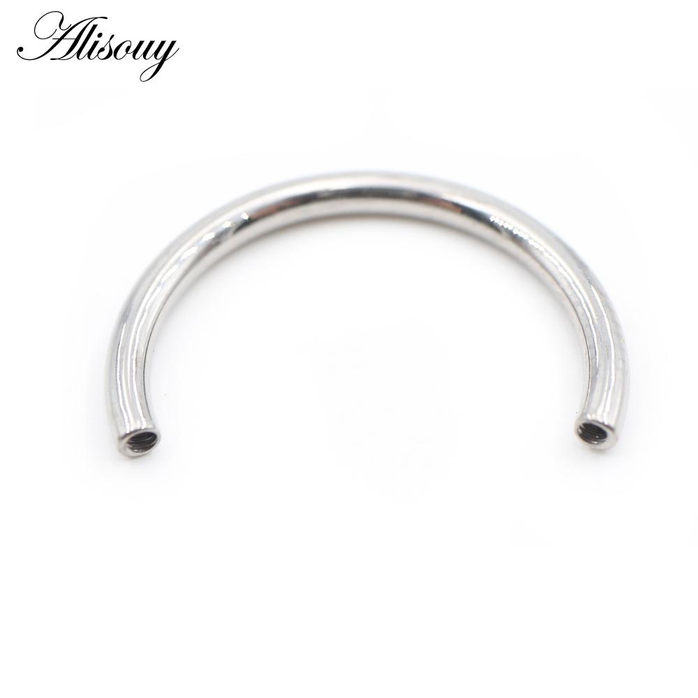 Alisouy 1PC Titanium Internally Thread Horseshoe C-shaped Replacement Accessories   Nose Ring Earring Piercing Body Jewelry