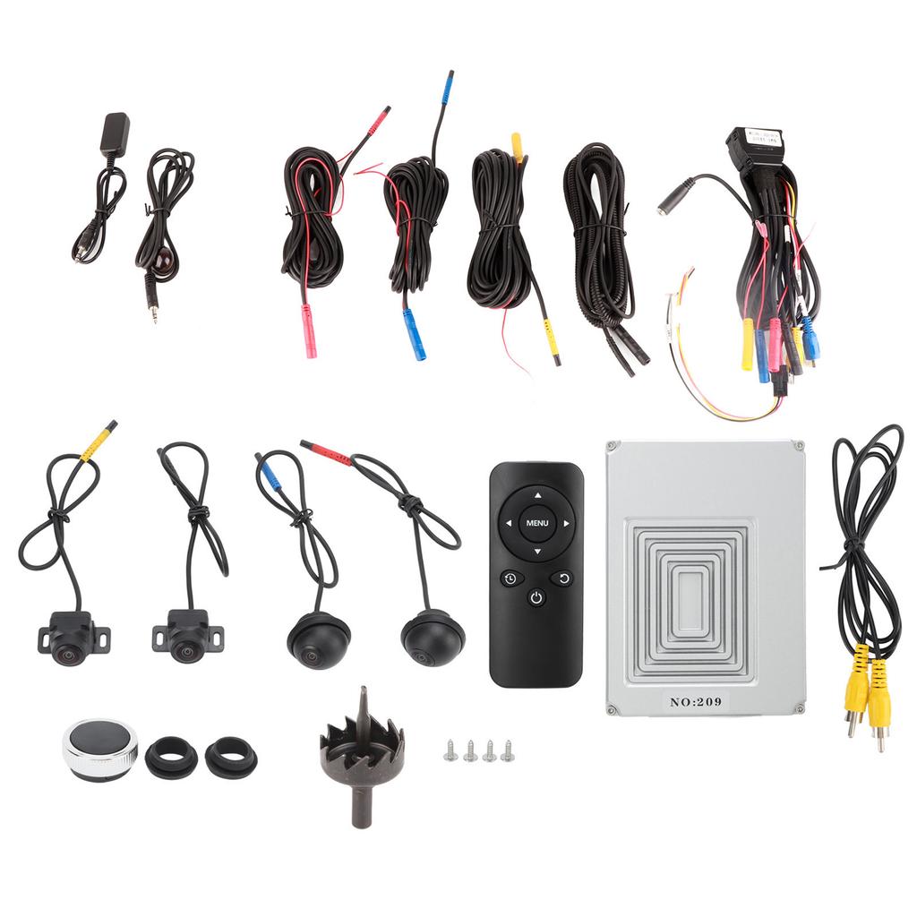 360 Degree Surrounding Camera System Waterproof Night Vision 170 Degrees  Wide Angle Universal