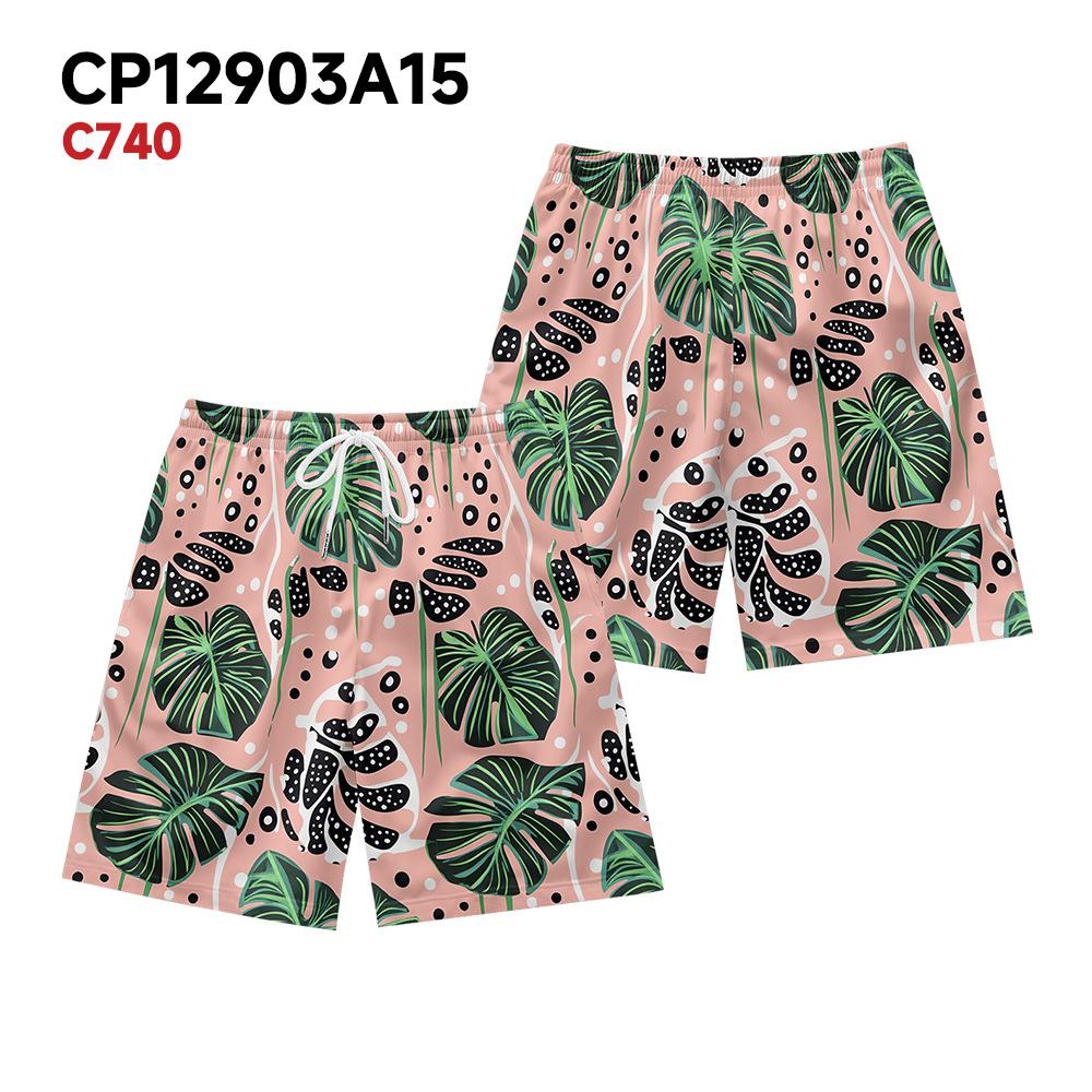 

European And American Tropical Rainforest Plant Elements Men S Casual Shorts Beach Pants XXS