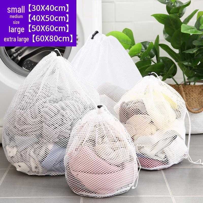 

Large Drawstring Coarse Mesh Laundry Bag for Lingerie and Delicates in Washing Machines Small (30*40cm)