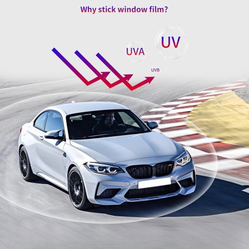 Black Car Window Film 5%/20%/35%/50%/70% VLT Window Tinting Glass Shading Sticker Summer UV Protector Auto Accessories