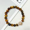 Tigerauge Stein Perlenarmbänder für Damen 8mm Runde Perlen Halbedelsteine Armreif DIY Schmuck Geschenke