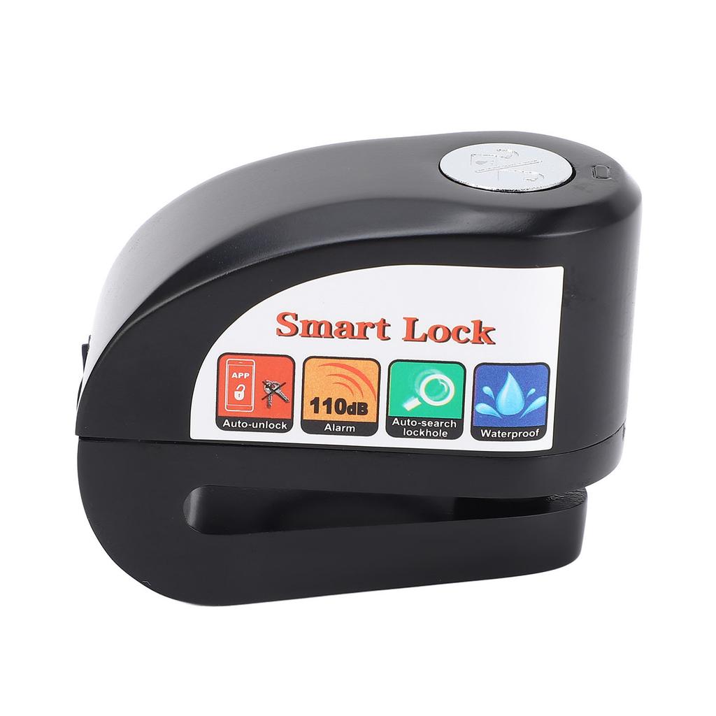 Trava de Disco para Motocicleta Bluetooth à Prova de Chuva Alarme de Alto Decibéis Trava de Disco de Roda de Segurança Inteligente para Motocicleta