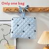 Sweet Style Large Capacity Makeup Organizer With Embroidered Bow For Women