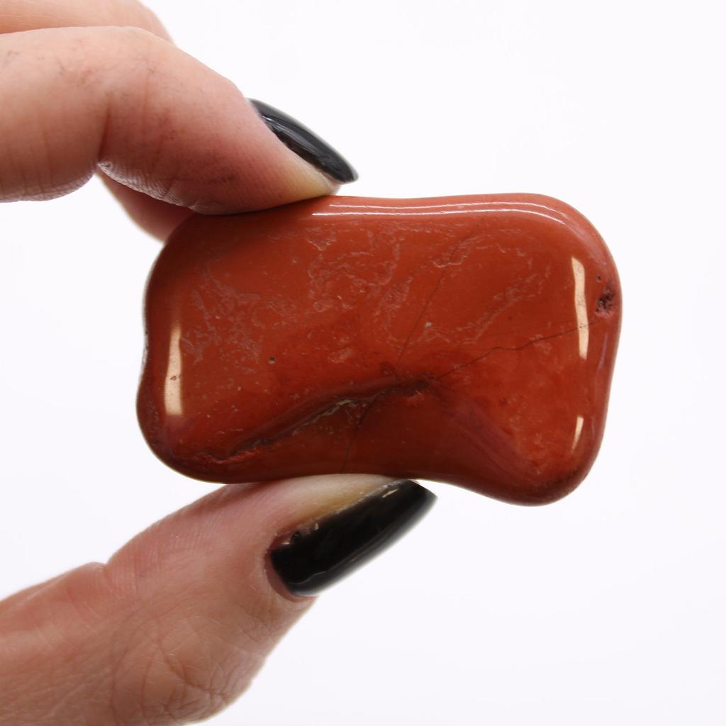 Red Jasper Tumbled Stones Set, 6 Pieces