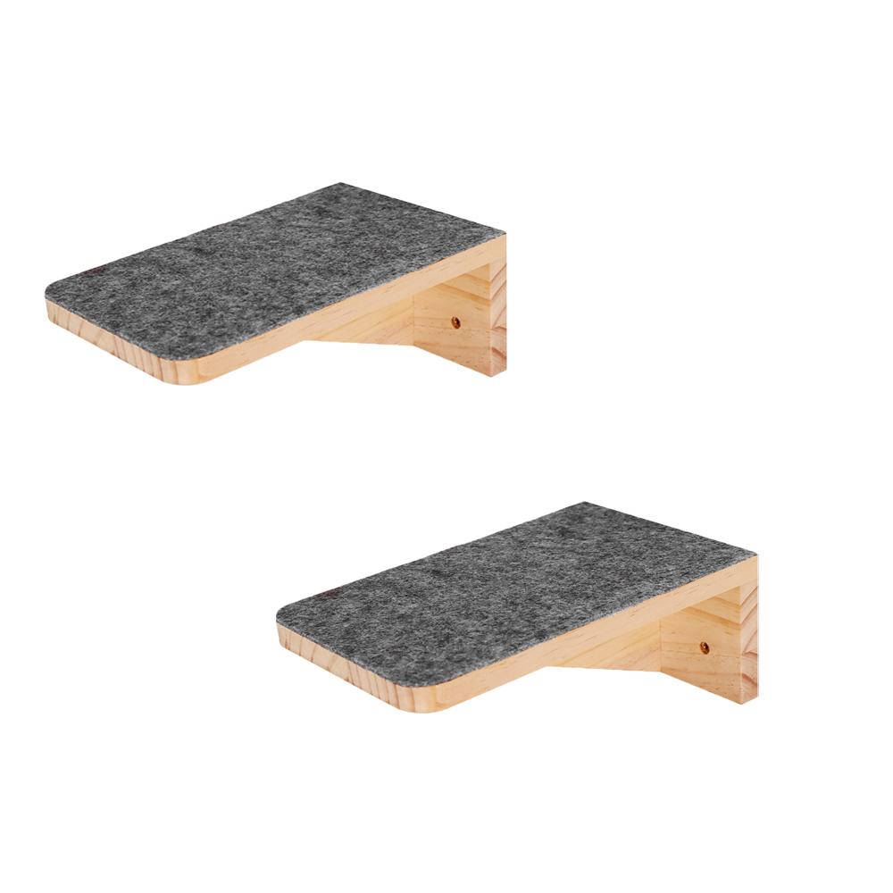 Wall Mounted Cat Climbing Shelves Cat House Cat Bridge Cat Hammock with Scratching Post and Pedals or Stairway for Kittens