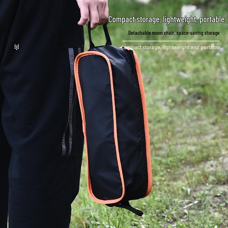 Ultra-light Portable Folding Chair for Outdoor, Beach, Camping, Fishing, and Sketching with Backrest - Moon or Director's Chair.