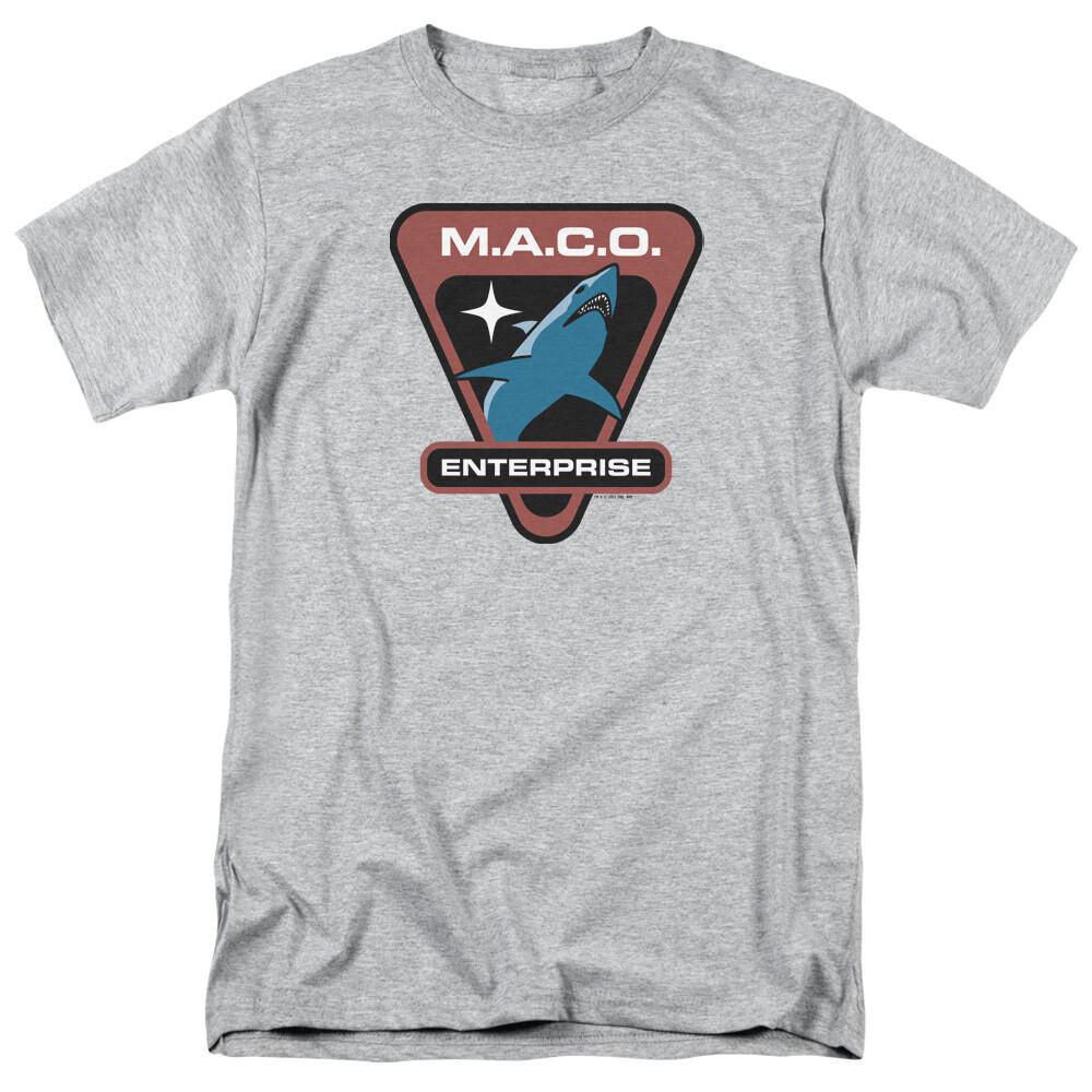 Star Trek Enterprise Maco Patch T Shirt Licensed Sci-Fi TV Classic Sport Grey S