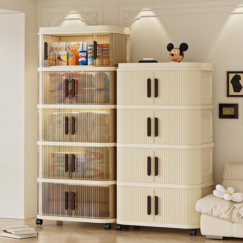 Folding storage cabinet storage box multi-layer wardrobe multi-layer clothes storage cabinet foldable transparent storage cabinet