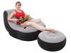 Intex Velour Inflatable Armchair Pouf + Footrest