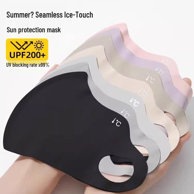 

Женская 3D маска для велоспорта из ледяного шелка с защитой от УФ-лучей, 2025 Black Breathable 3D Mask - 1 piece (bagged)
