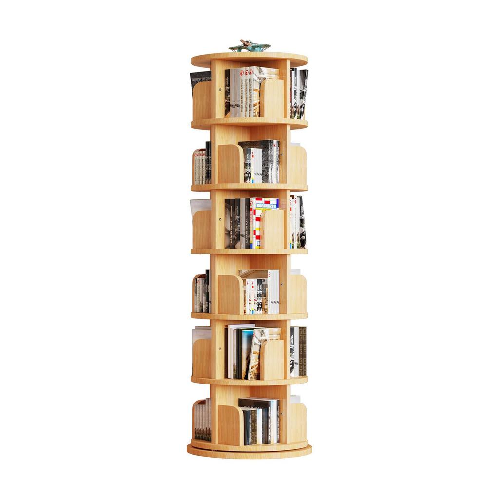 Solid Wood Rotating Bookshelf: Children's Picture Book and Toy Storage Rack