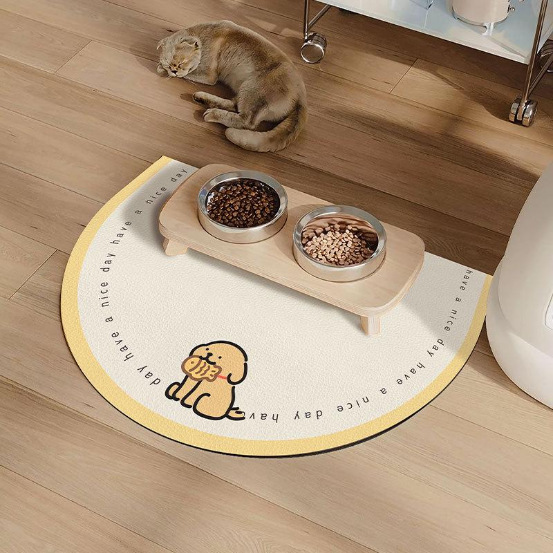 Non-Slip, Water-Absorbing Pet Placemats for Cats & Dogs - Easy-to-Clean Diatom Mud Mats