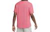 Nike T Shirts Men's Pink Crew Neck Moderate Straight Fit CU6057-551