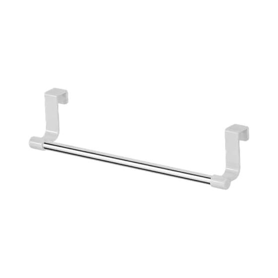 No Drill Towel Rack - Stainless Steel Over Cabinet Holder, Kitchen Door Bar, Sleek Cupboard Hanger, Safely Adjustable Over Door Organizer | Cabinet