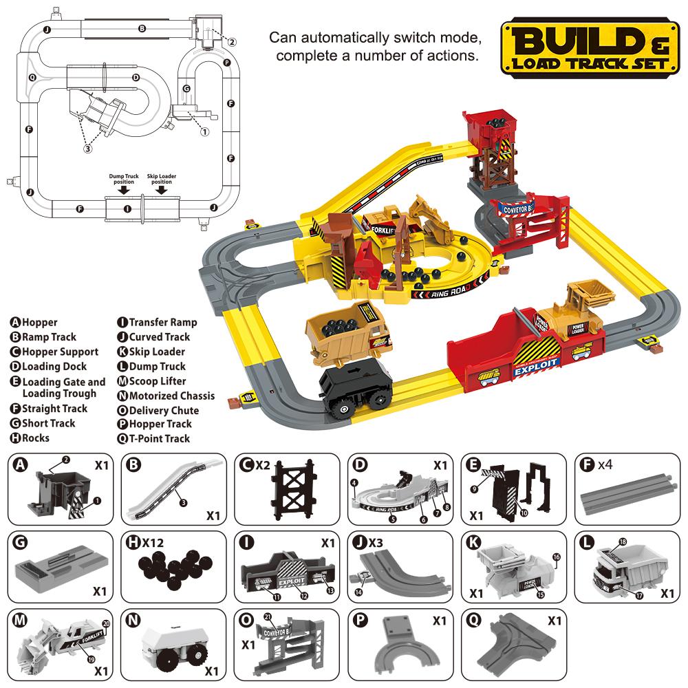 Non-Toxic Engineering Vehicle Track Car Adventure Mine Cart Set Multifunctional Educational Electric Kid Toy Gifts For Children And Children