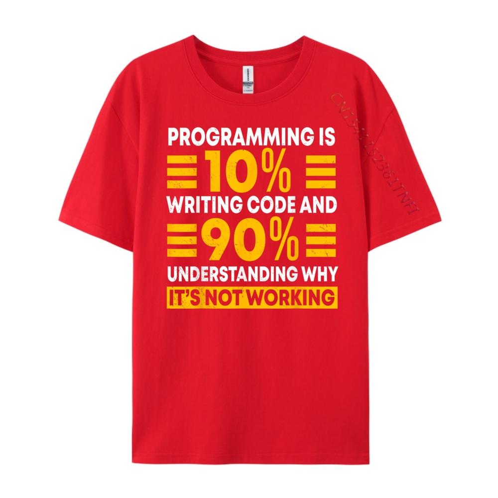 Programmer Software Developer Computer Engineer Coding Vintage T Shirts Breathable Man Clothes Graphic Tees