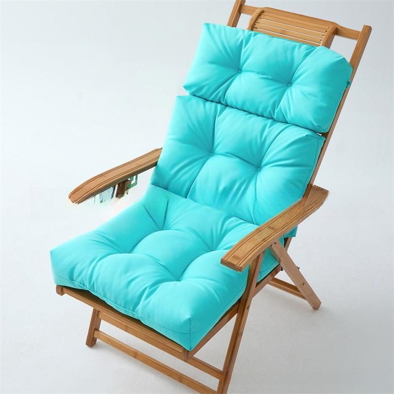 Rocking Chair Seat Cushion Garden Chair Seat Mat Thickened Silk Cotton Filling Soft Strap Tying Rope Four Season Universal Lounge Chair Cushion