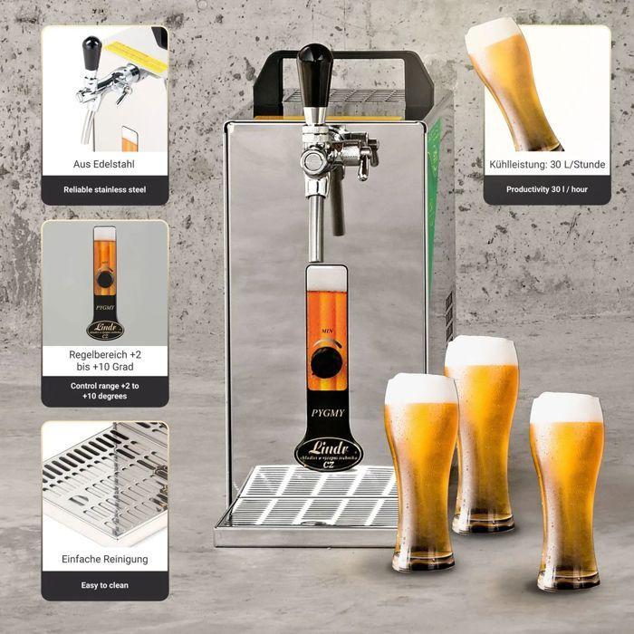 Beer Dispenser PYGMY 25/K 1 Line 35L/h Stainless Steel, Green Line