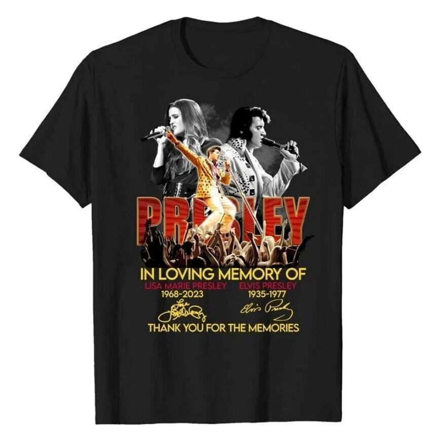~HOT!~In Loving Memory Of Lisa Marie Presley And Elvis Presley Memorial T-Shirt. Unisex T-Shirt XXXXL