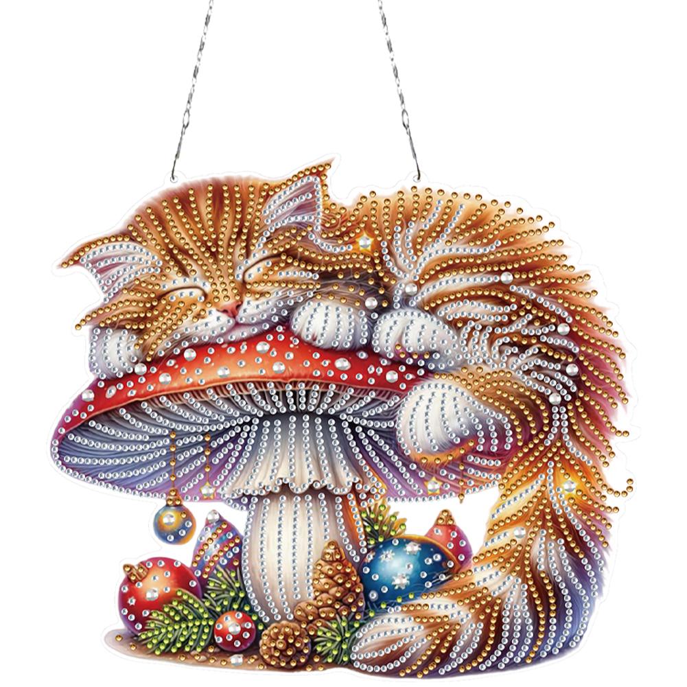 2D/Flat DIY Hanging Diamond Art Kits Diamond Painting Set Rhinestone Diamond Art Window Pendants Home Wall Decoration Crafts