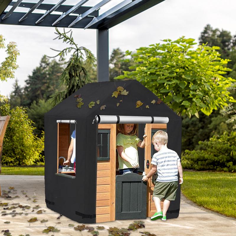 Outdoor Playhouse Cover Waterproof And Sun-Resistant Cover All-Weather Protector 420D Oxford Fabric Cover For Garden Cottage