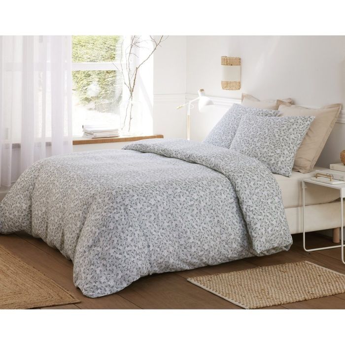 Housse de couette + taies gaze de coton 220 x 240 cm Edane