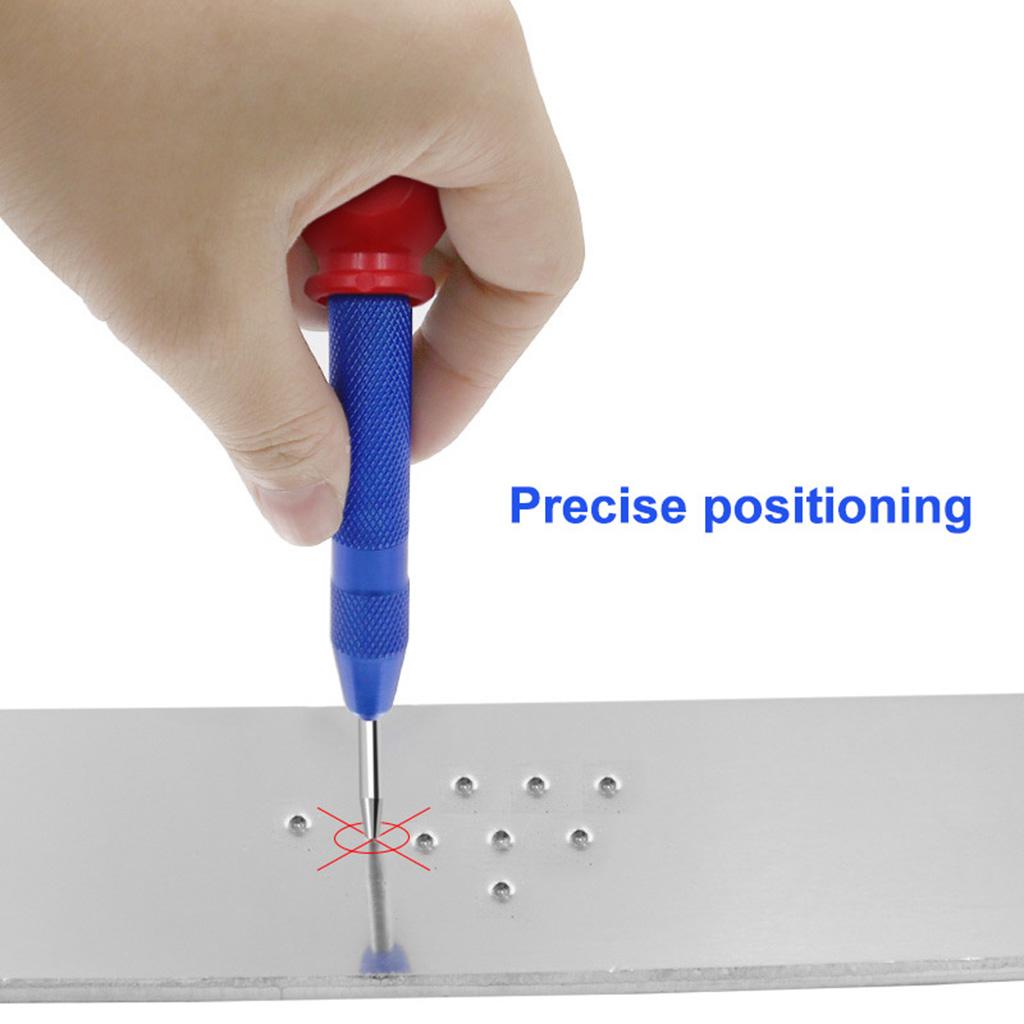Spring Loaded Center Hole Punch for Metal Wood Plastic Glass and Marble